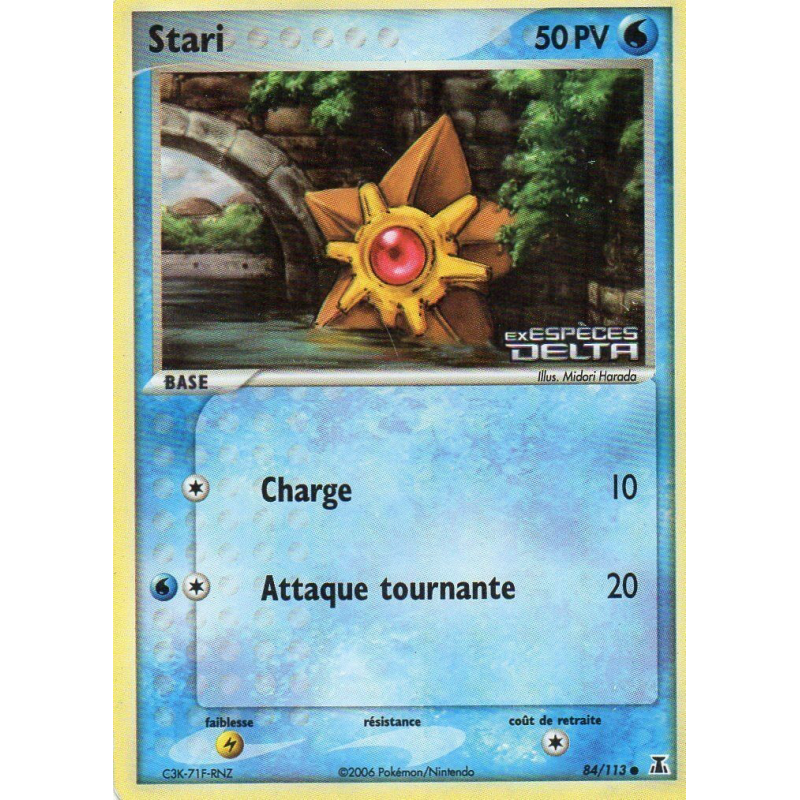 Carte Pokémon Stari 84/113 Commune Espèces Delta