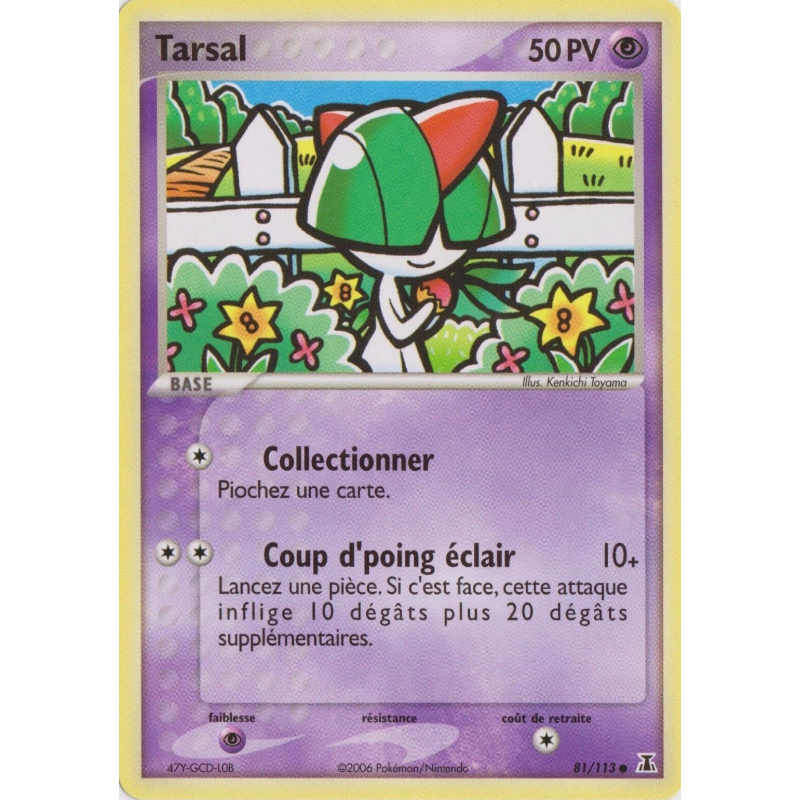 Carte Pokémon Tarsal 81/113 Commune Espèces Delta