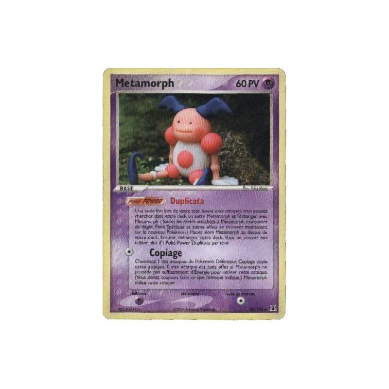 Carte Pokémon Metamorph 38/113 Peu commune Espèces Delta