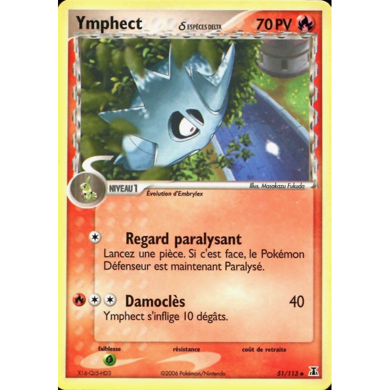 Carte Pokémon Ymphect δ 51/113 Peu commune Espèces Delta