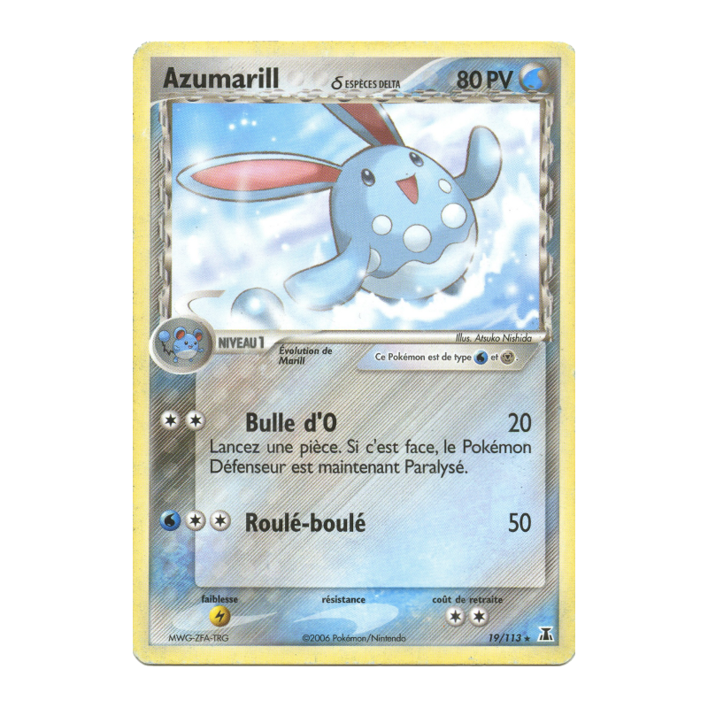 Carte Pokémon Azumarill δ 19/113 Rare Espèces Delta