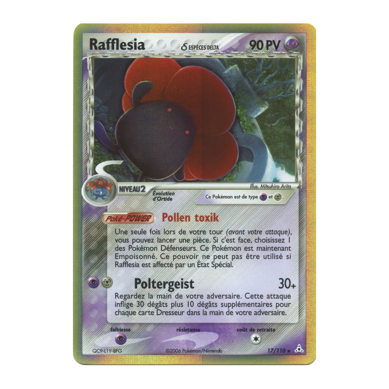 Carte Pokémon Rafflesia δ 17/110 Holographique Fantômes Holon