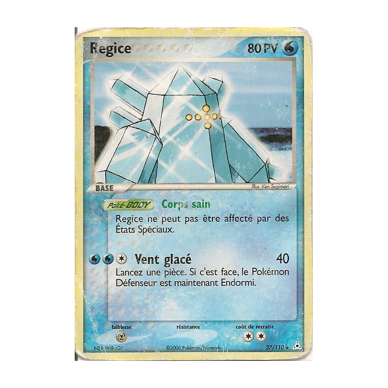 Carte Pokémon Regice 27/110 Rare Fantômes Holon