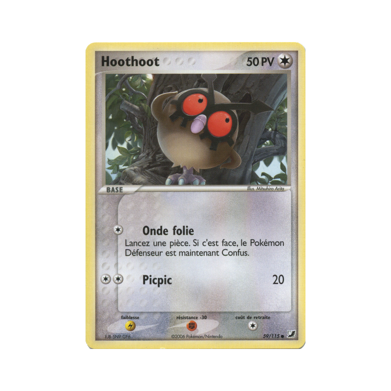Carte Pokémon Hoothoot 59/115 Commune Forces Cachées