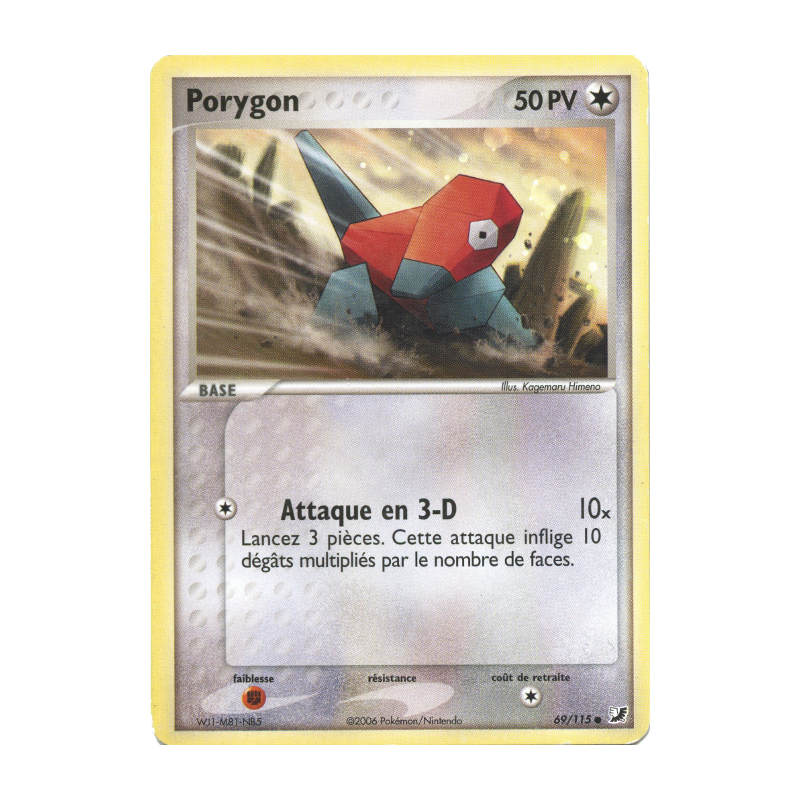 Carte Pokémon Porygon 69/115 Commune Forces Cachées