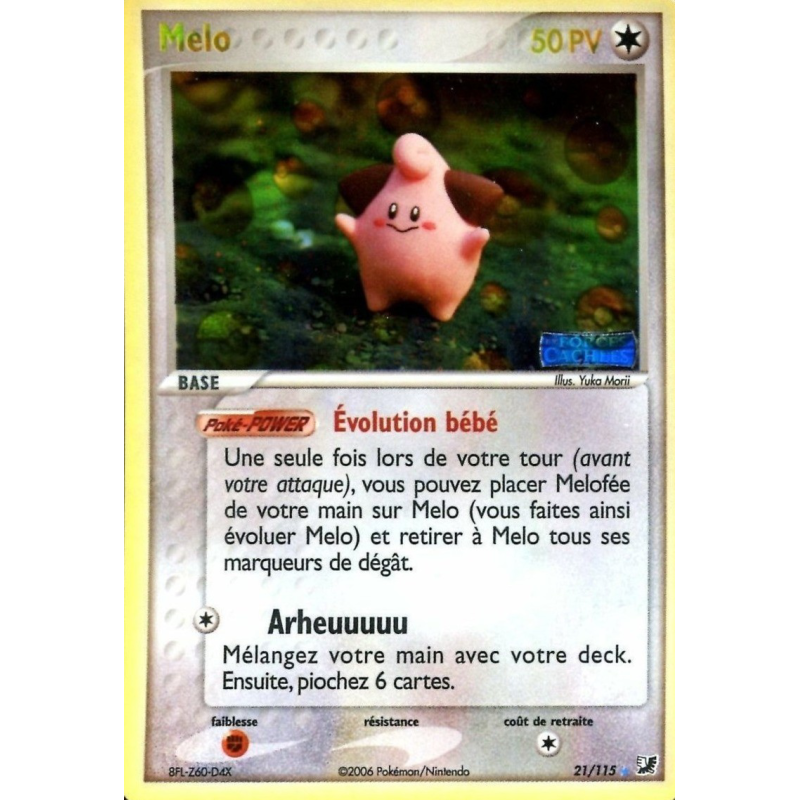 Carte Pokémon Melo 21/115 Rare Forces Cachées