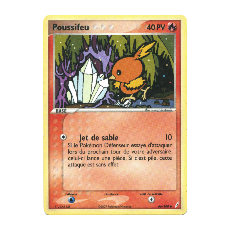 Carte Pokémon Poussifeu 66/100 Commune Gardiens de Cristal