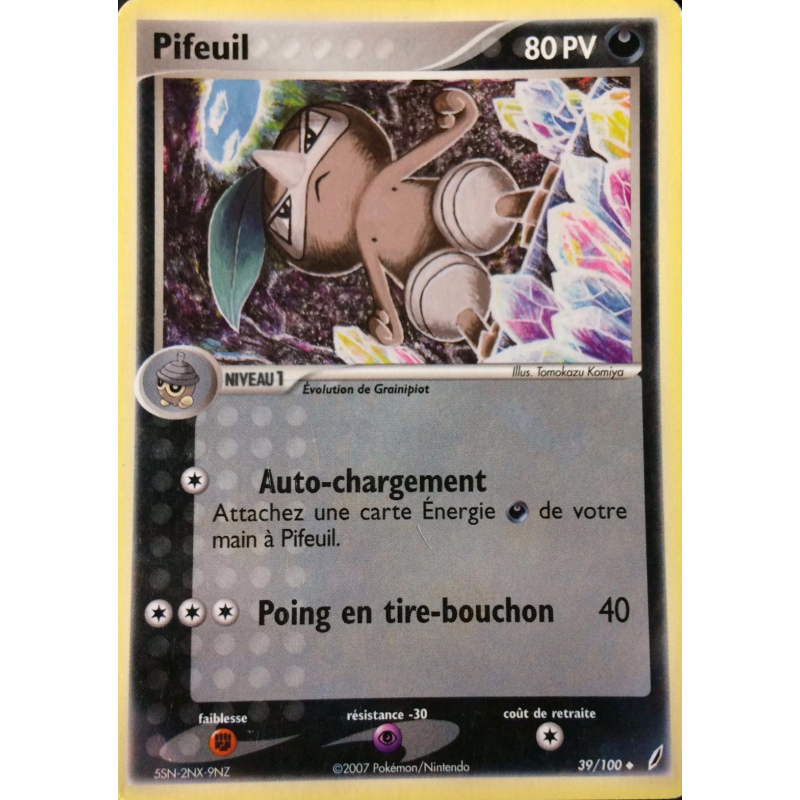 Carte Pokémon Pifeuil 39/100 Peu commune Gardiens de Cristal