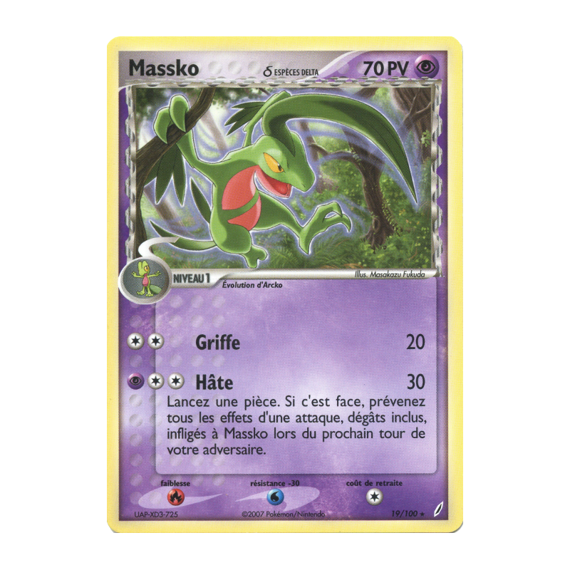 Carte Pokémon Massko δ 19/100 Rare Gardiens de Cristal