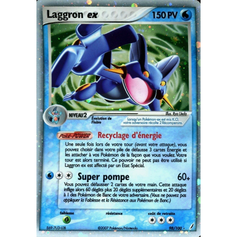 Carte Pokémon Laggron ex 98/100 Ultra Rare Gardiens de Cristal