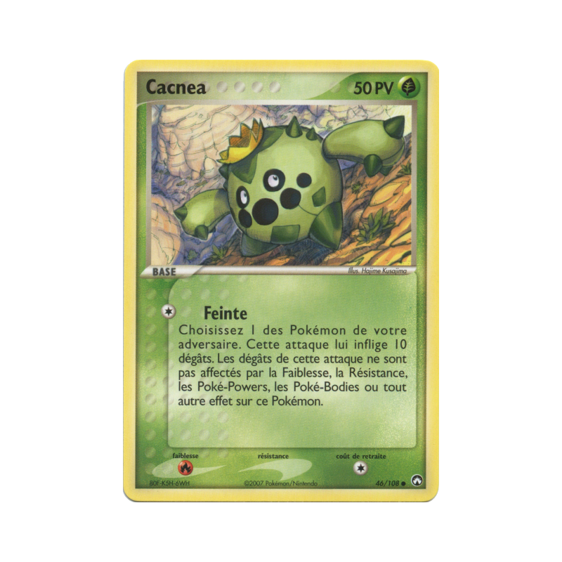 Carte Pokémon Cacnea 46/108 Commune Gardiens du Pouvoir