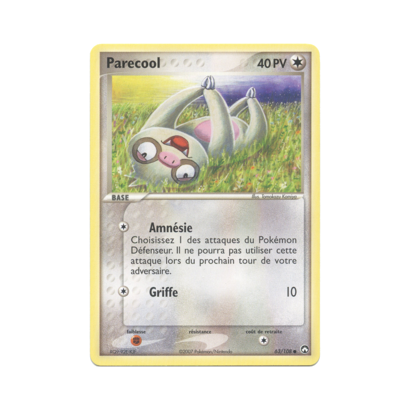Carte Pokémon Parecool 63/108 Commune Gardiens du Pouvoir