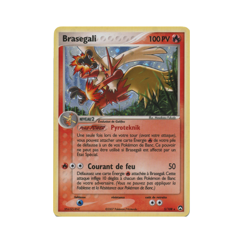 Carte Pokémon Brasegali 5/108 Holographique Gardiens du Pouvoir
