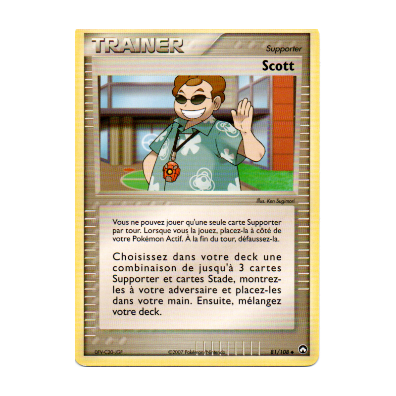 Carte Pokémon Scott 81/108 Peu commune Gardiens du Pouvoir