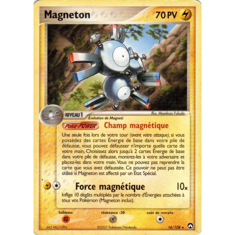 Carte Pokémon Magneton 16/108 Rare Gardiens du Pouvoir