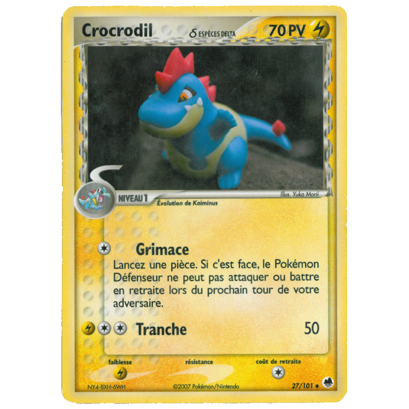 Carte Pokémon Crocrodil δ 27/101 Peu commune Île des Dragons