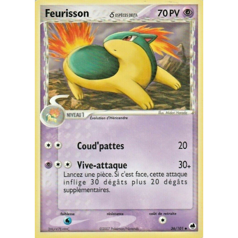 Carte Pokémon Feurisson δ 36/101 Peu commune Île des Dragons