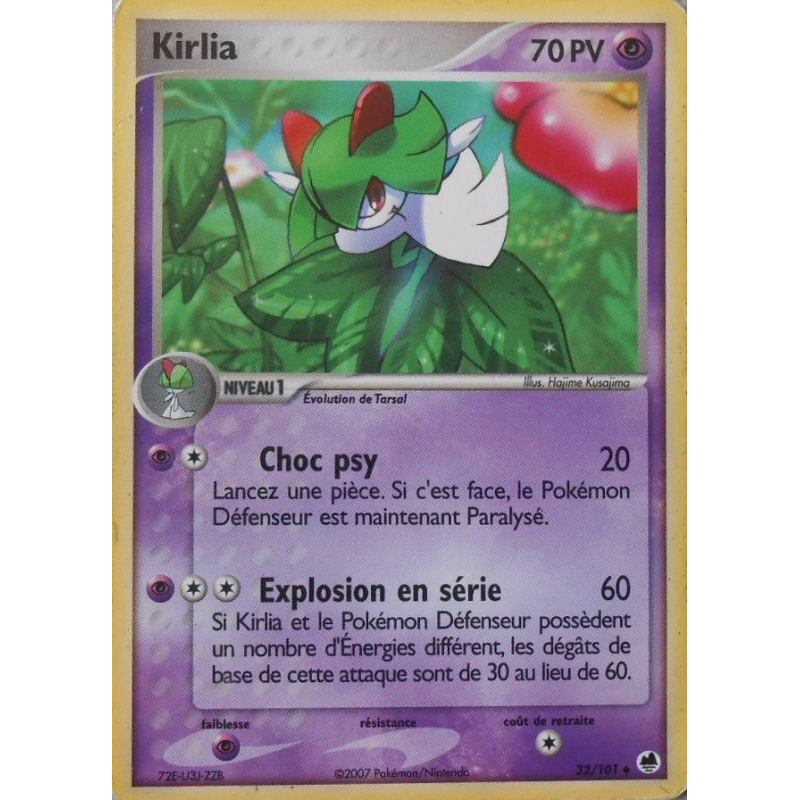 Carte Pokémon Kirlia 32/101 Peu commune Île des Dragons