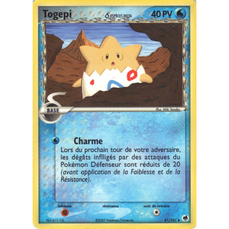 Carte Pokémon Togepi δ 41/101 Peu commune Île des Dragons