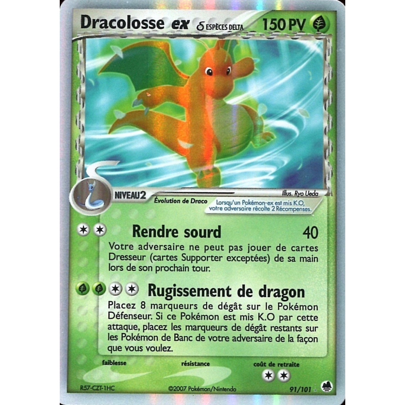 Carte Pokémon Dracolosse ex δ 91/101 Ultra Rare Île des Dragons
