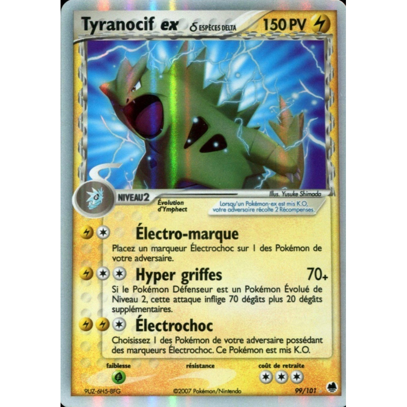 Carte Pokémon Tyranocif ex δ 99/101 Ultra Rare Île des Dragons