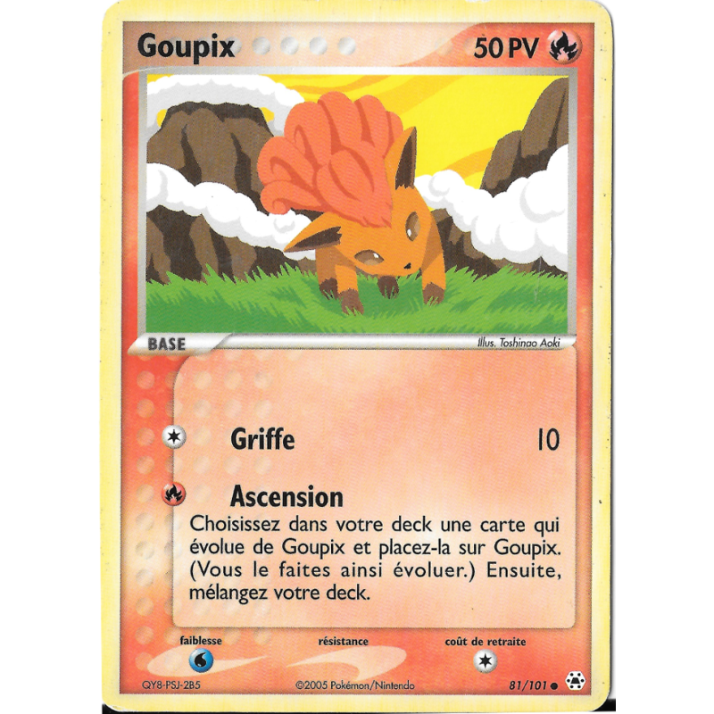 Carte Pokémon Goupix 81/101 Commune Légendes Oubliées