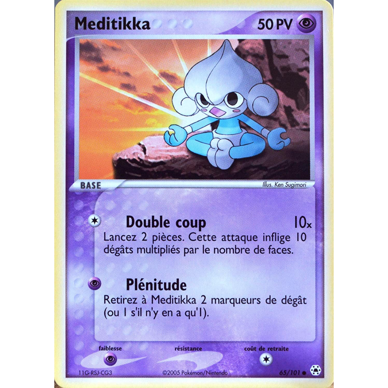 Carte Pokémon Meditikka 65/101 Commune Légendes Oubliées