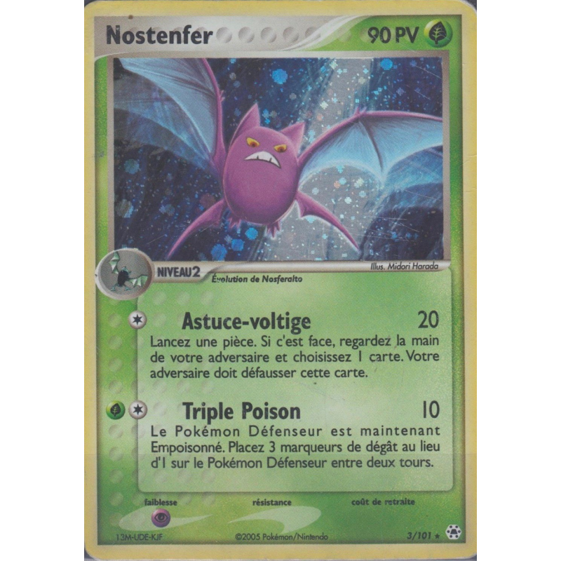 Carte Pokémon Nostenfer 3/101 Holographique Légendes Oubliées