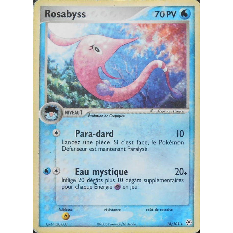 Carte Pokémon Rosabyss 18/101 Rare Légendes Oubliées