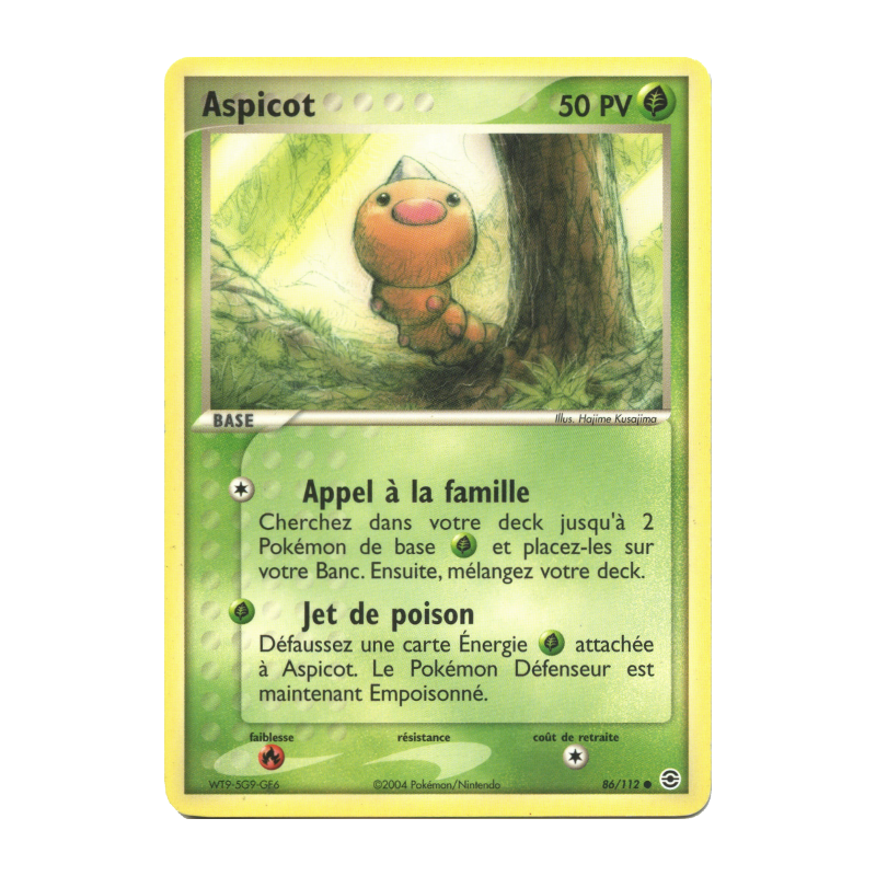 Carte Pokémon Aspicot 86/112 Commune Rouge Feu & Vert Feuille