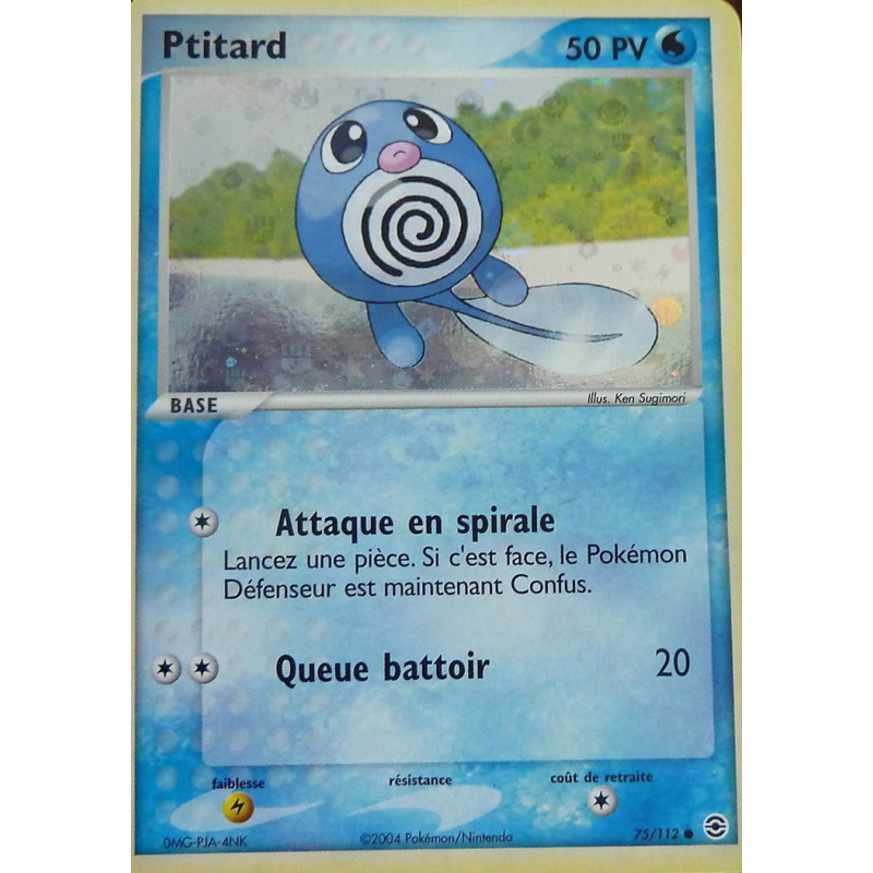 Carte Pokémon Ptitard 75/112 Commune Rouge Feu & Vert Feuille