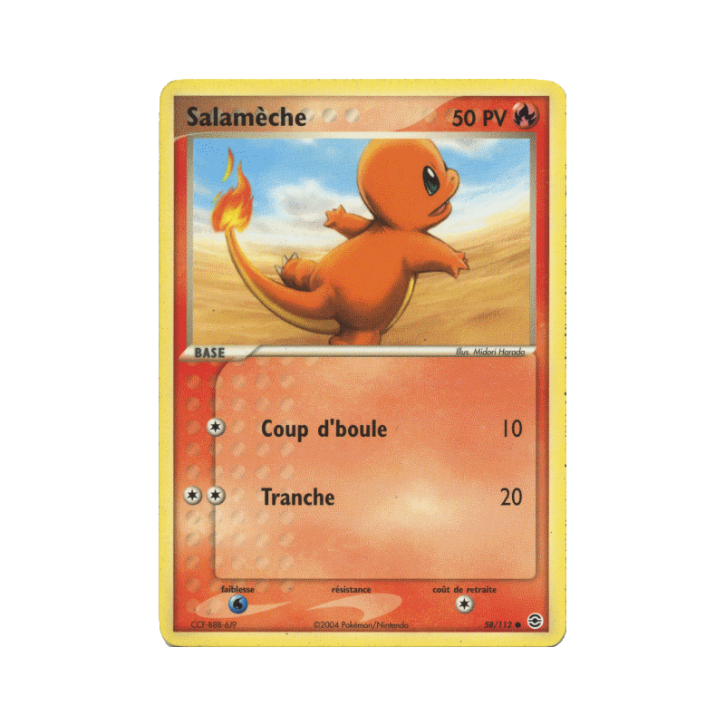 Carte Pokémon Salamèche 58/112 Commune Rouge Feu & Vert Feuille
