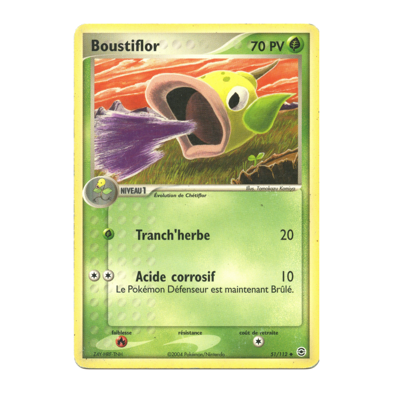 Carte Pokémon Boustiflor 51/112 Peu commune Rouge Feu & Vert Feuille