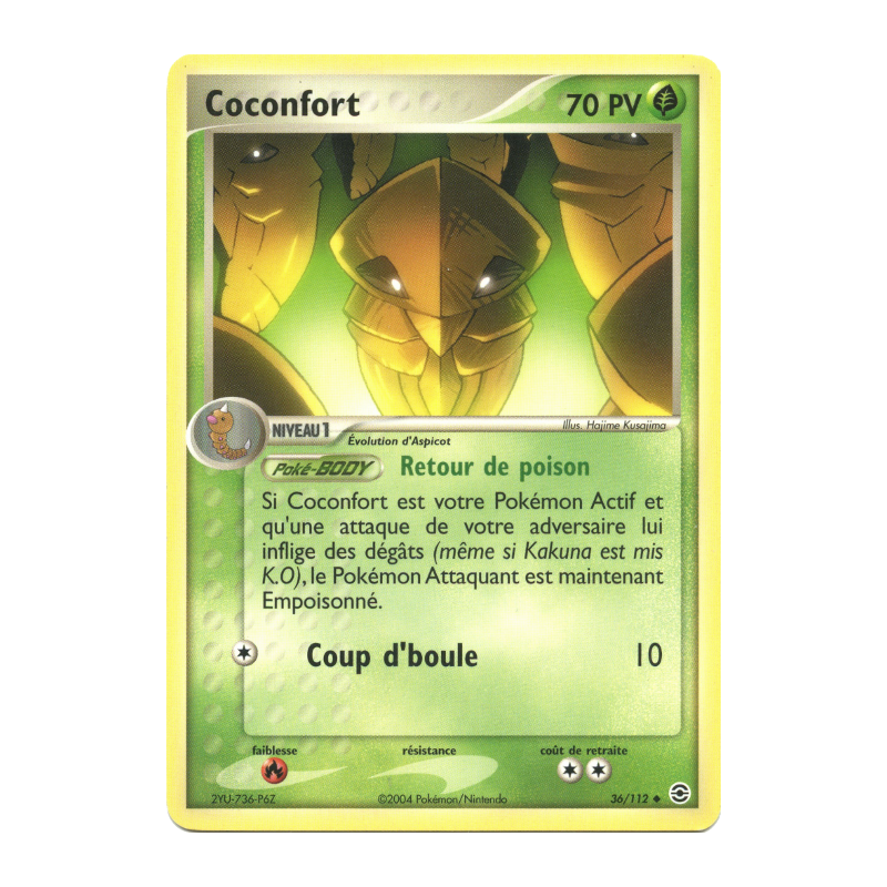 Carte Pokémon Coconfort 36/112 Peu commune Rouge Feu & Vert Feuille