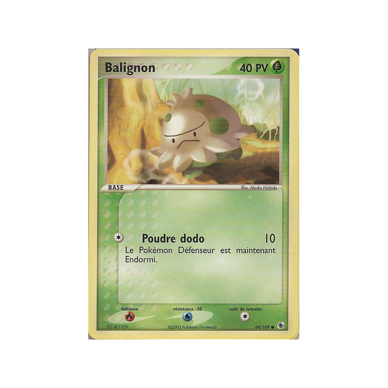 Carte Pokémon Balignon 69/109 Commune Rubis & Saphir