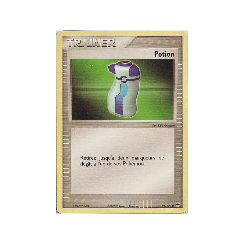 Carte Pokémon Potion 91/109 Commune Rubis & Saphir