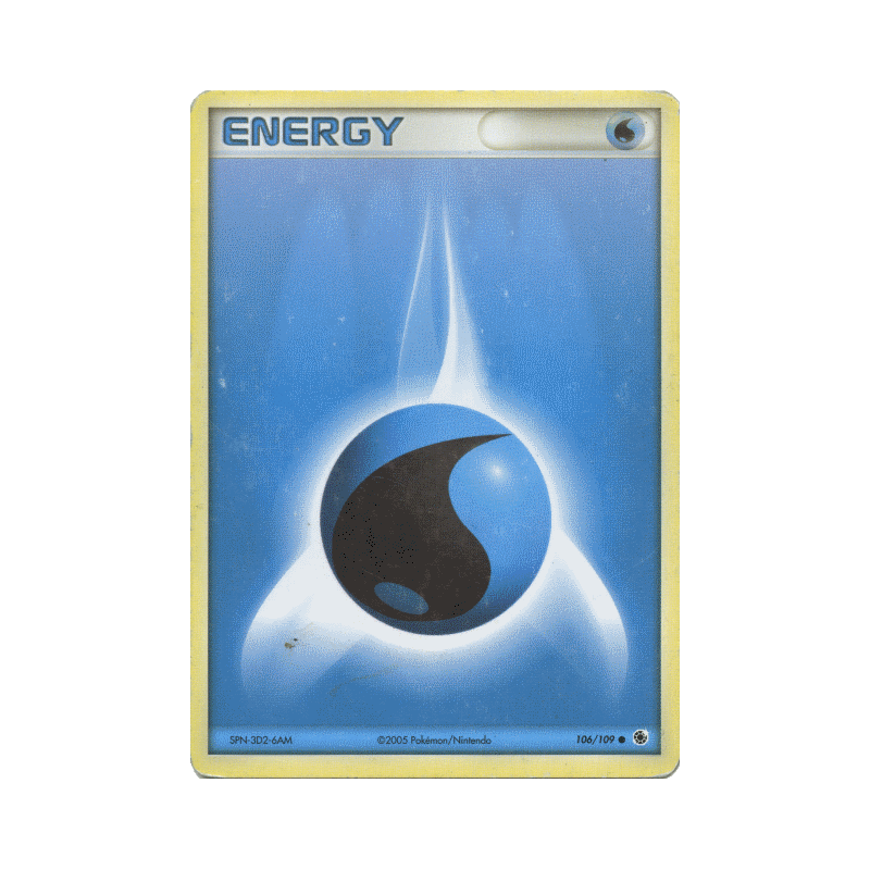 Carte Pokémon Énergie Eau 106/109 Commune Rubis & Saphir