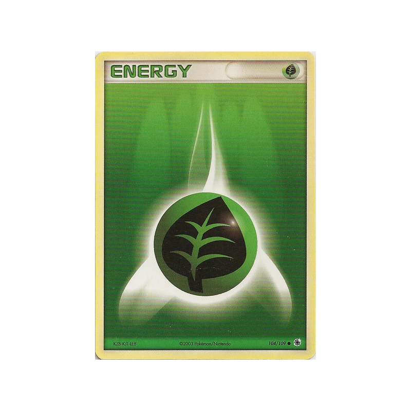 Carte Pokémon Énergie Plante 104/109 Commune Rubis & Saphir