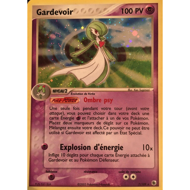 Carte Pokémon Gardevoir 7/109 Holographique Rubis & Saphir