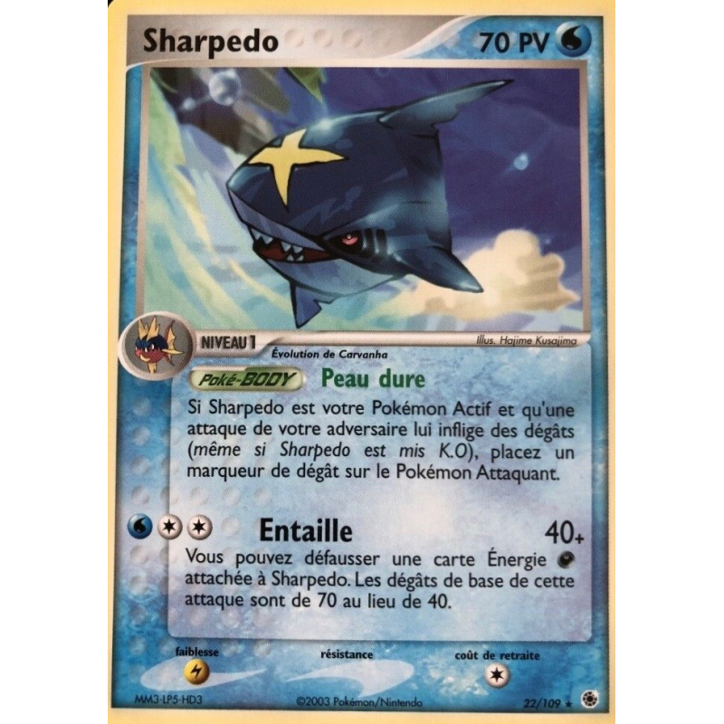 Carte Pokémon Sharpedo 22/109 Rare Rubis & Saphir