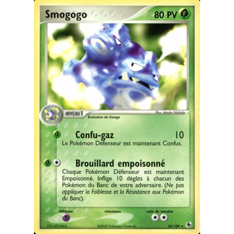 Carte Pokémon Smogogo 24/109 Rare Rubis & Saphir