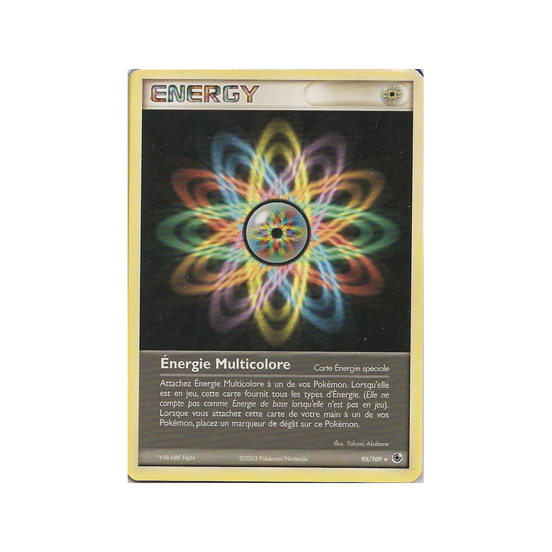 Carte Pokémon Énergie Multicolore 95/109 Rare Rubis & Saphir
