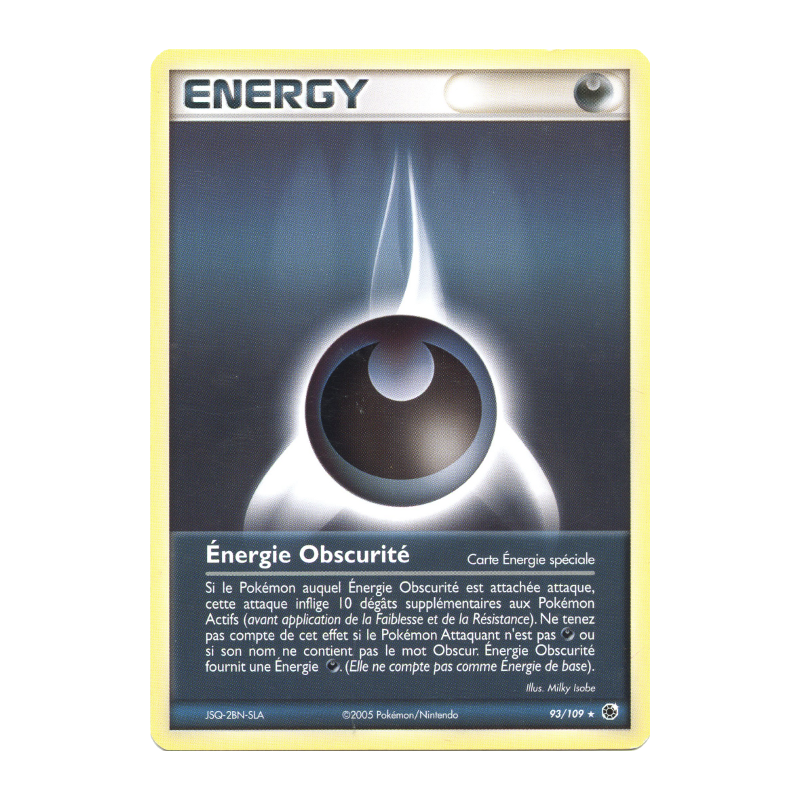Carte Pokémon Énergie Obscurité 93/109 Rare Rubis & Saphir
