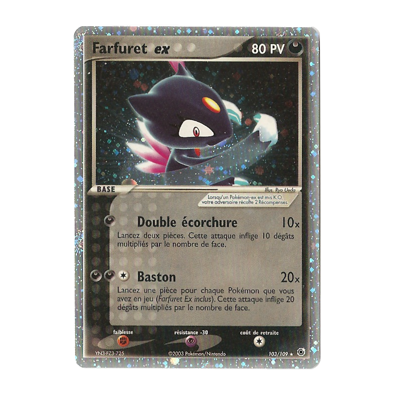 Carte Pokémon Farfuret ex 103/109 Ultra Rare Rubis & Saphir