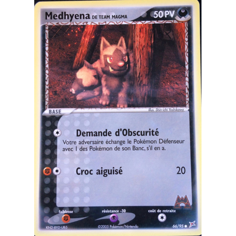 Carte Pokémon Medhyena de Team Magma 66/95 Commune Team Magma VS Team Aqua