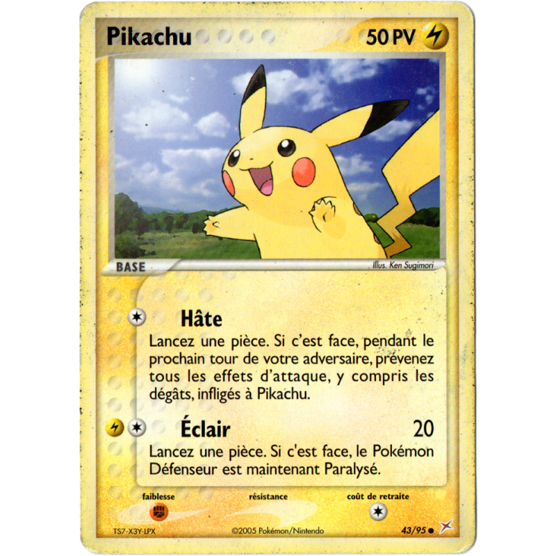 Carte Pokémon Pikachu 43/95 Commune Team Magma VS Team Aqua