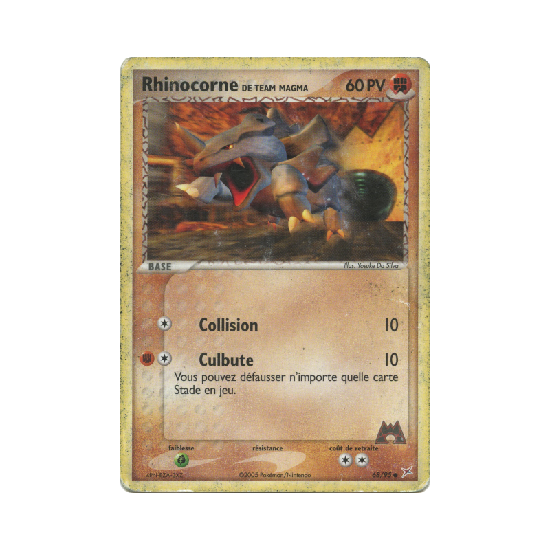 Carte Pokémon Rhinocorne de Team Magma 68/95 Commune Team Magma VS Team Aqua