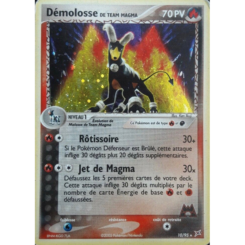 Carte Pokémon Démolosse de Team Magma 10/95 Holographique Team Magma VS Team Aqua