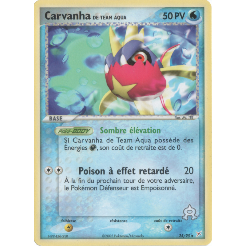 Carte Pokémon Carvanha de Team Aqua 25/95 Peu commune Team Magma VS Team Aqua