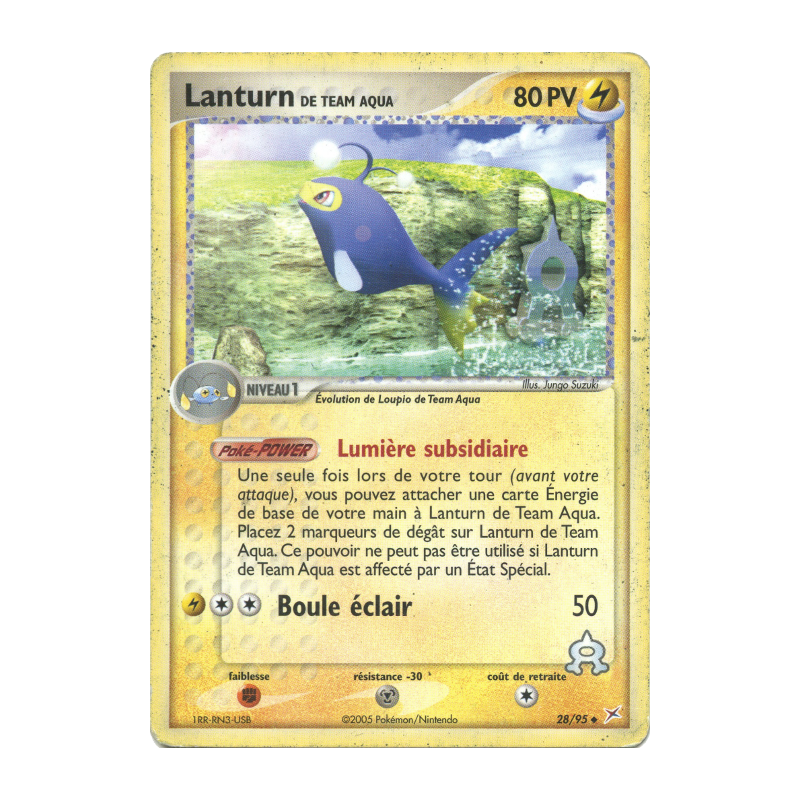 Carte Pokémon Lanturn de Team Aqua 28/95 Peu commune Team Magma VS Team Aqua
